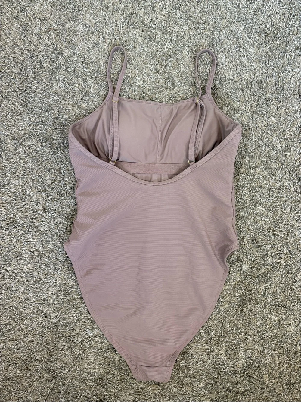 Wilo The Label Tan Brown‎ Strappy One Piece Swimsuit Size Small